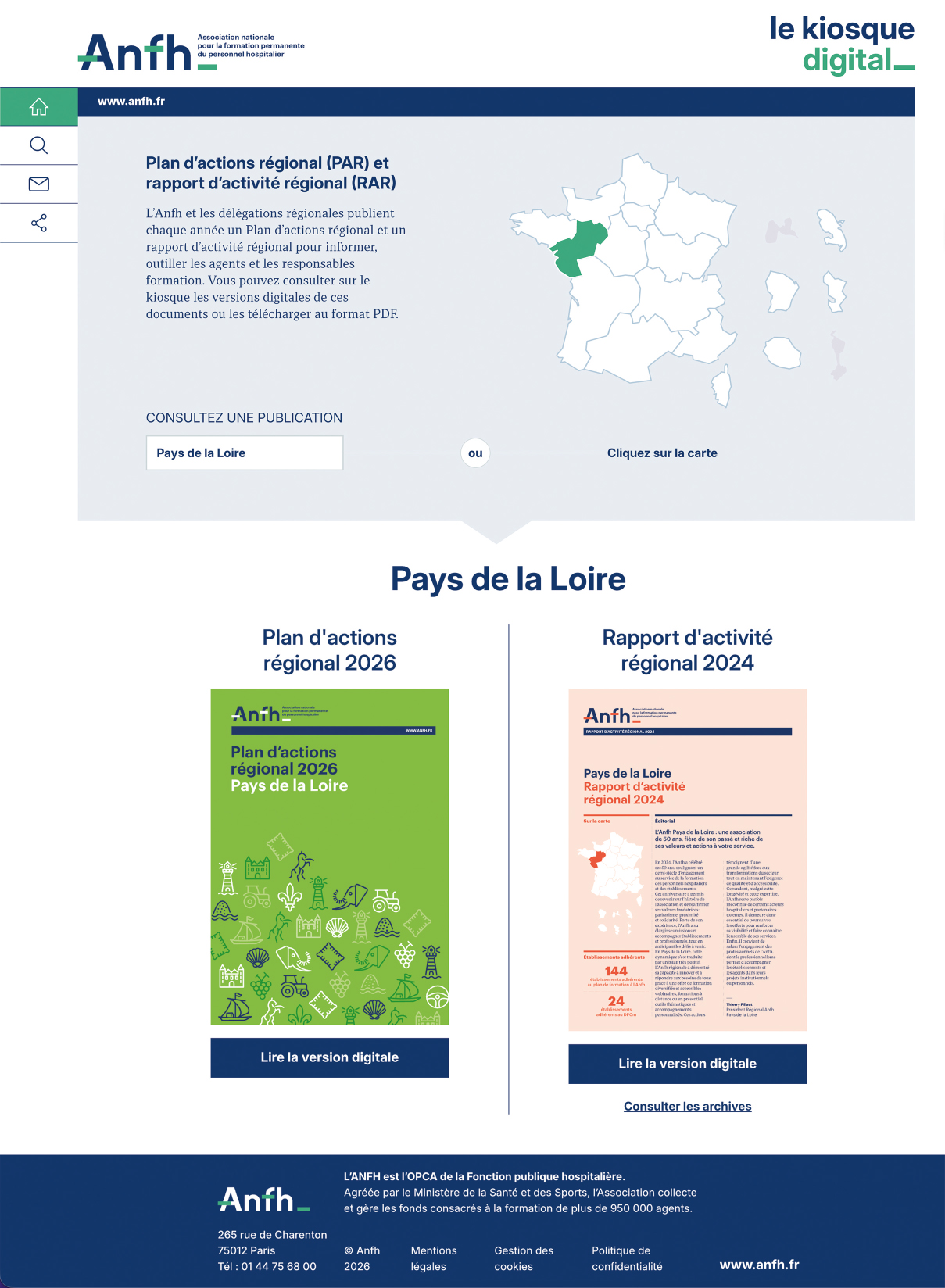 Site internet des Plans d'actions de l'Anfh